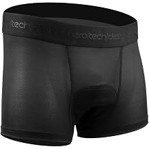 AERO|TECH|DESIGNS | Mens Shorty Liner Bike Shorts | Black Mesh Padded Cycling Underwear | 3" Inseam | Made in USA
