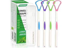 Oral-B 4-Pack Tongue Scraper for Bad Breath Prevention