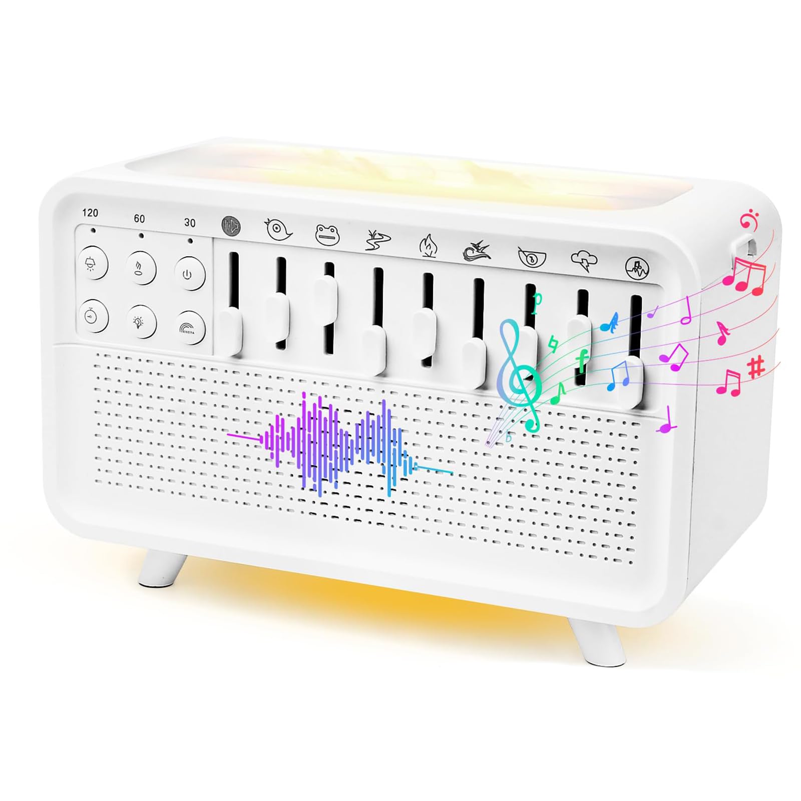 Machine à bruit blanc avec humidificateur léger et 8 sons de sommeil