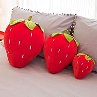 Vista 7 de Cute Fruit - Almohada de felpa de fresa para niños, súper suaves, para niñas, juguetes (rojo, 23.6 pulgadas23.6 in), 1 unidad (paquete de 1)
