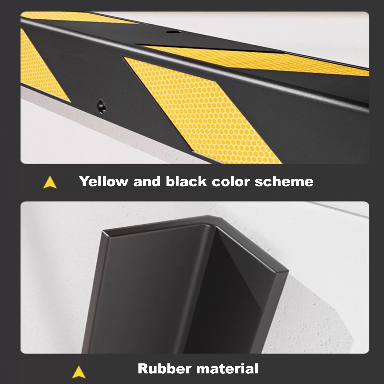 Garaje Protector Pared, Reflectante Protector Columnas Garaje, Amarillo y Negro Protección Parking Se Puede Usar para Proteger el Coche en Interiores y Exteriores(800x90x10mm)