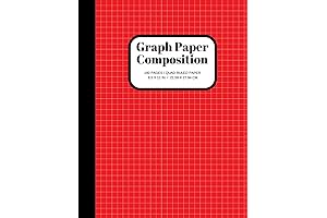 Quad Composition Notebook: Graph Paper Notebook, Quad Ruled, 100 Sheets (Large, 8.5 x 11)