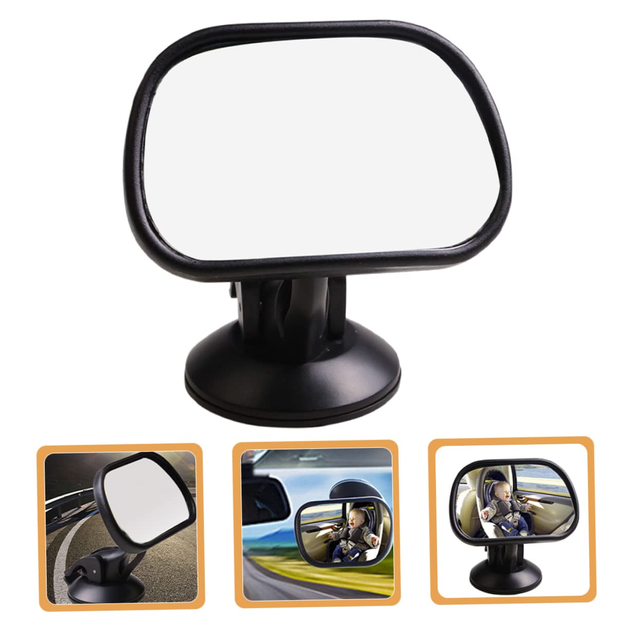 TOYANDONA 3piezas Espejo Retrovisor Para Bebés Ventosa y Antichoque De Para Seguridad El Automóvil