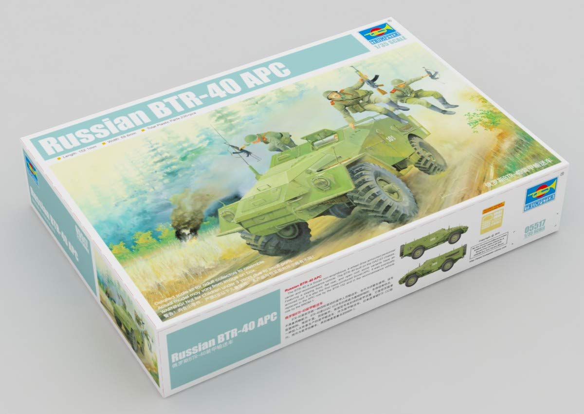 Trumpeter 1/35 Russian BTR40 Armored Personnel Carrier Model Kit