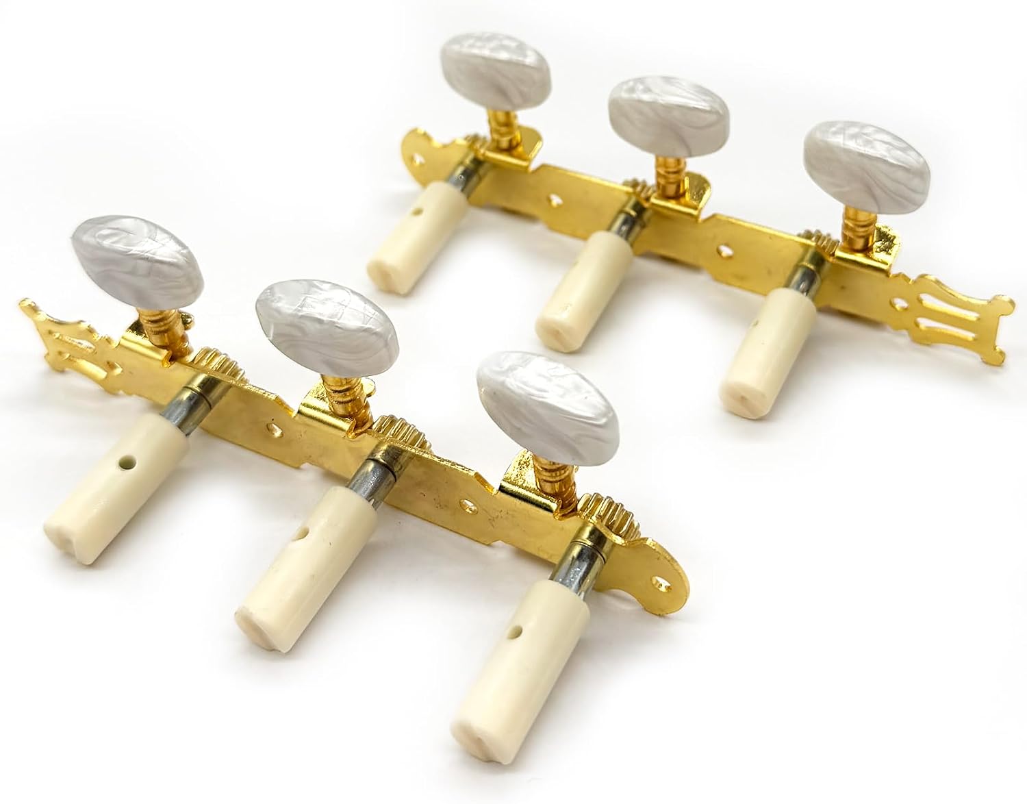 A set of 1R1L Classical Guitar Tuning Pegs Keys Tuners Machine Heads (Gold) image 2