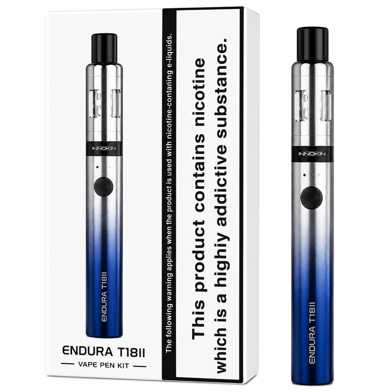 Innokin Endura T18 II Vape Kit (Blue) 2ml Kit Nicotine Free