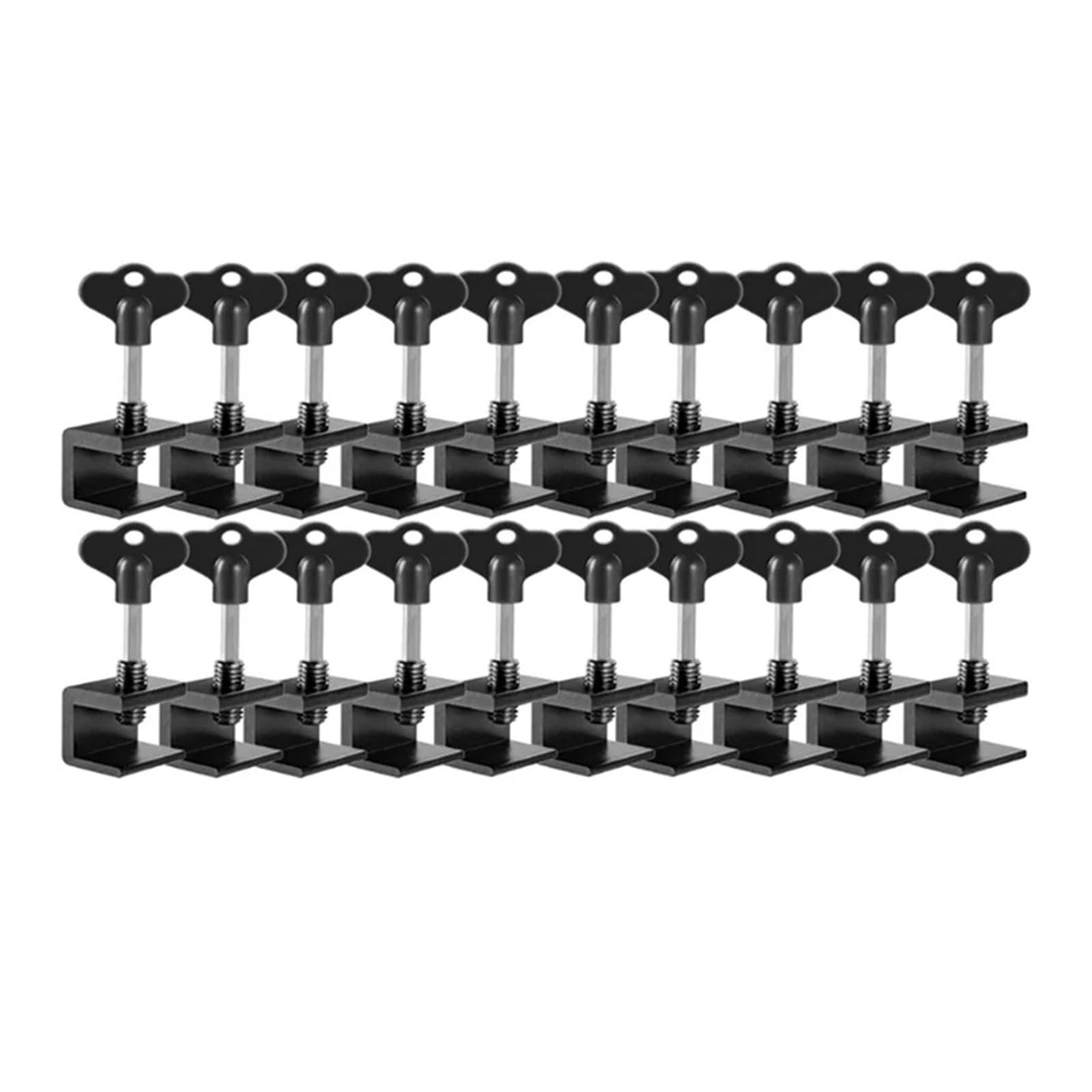 Jfnklfg Black 20Pcs Single Hole Door Locks Sliding Lock Window Safety Windows Restrictor Stopper Anti-Theft Cabinet For Home Office