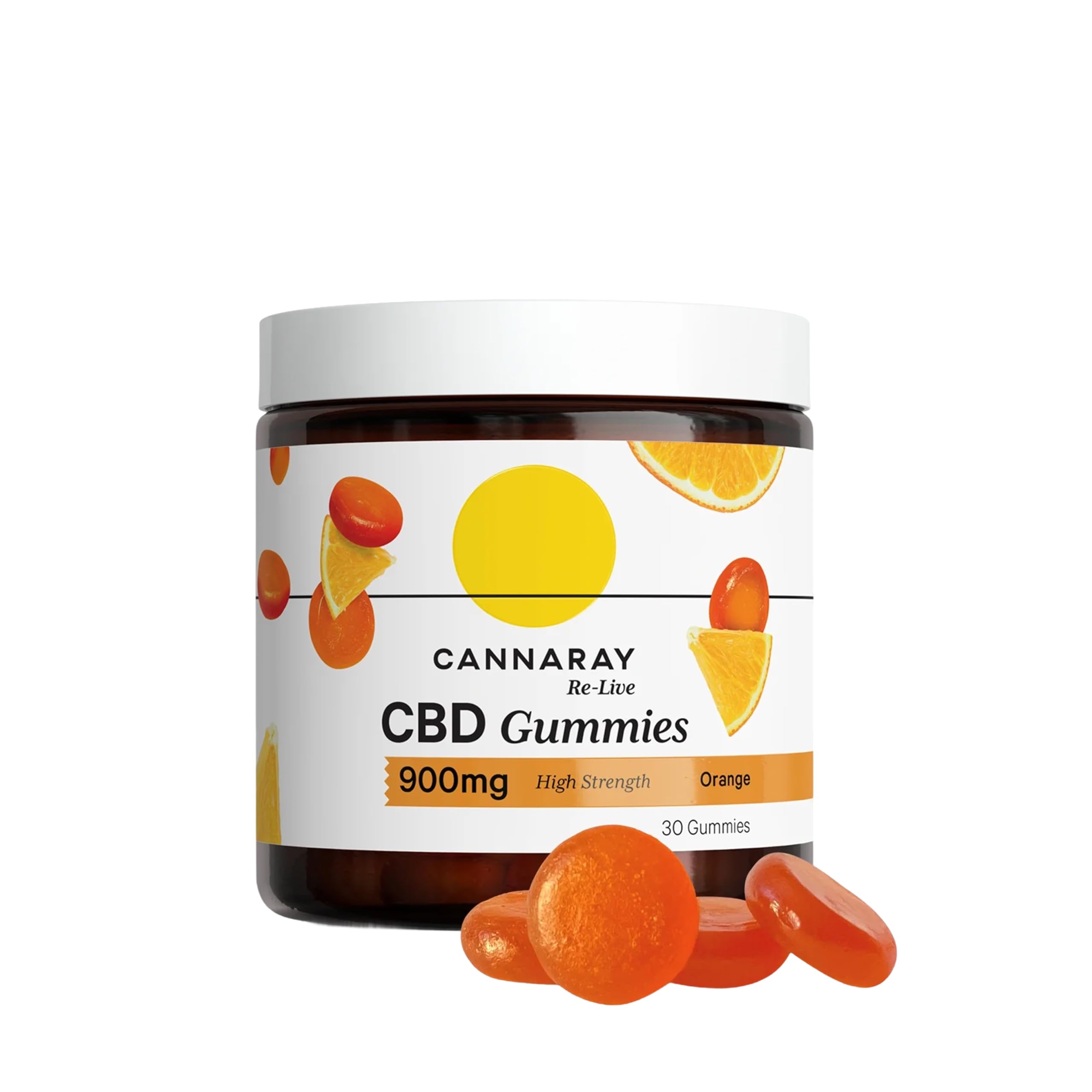 Cannaray Orange Cbd Gummies 900Mg