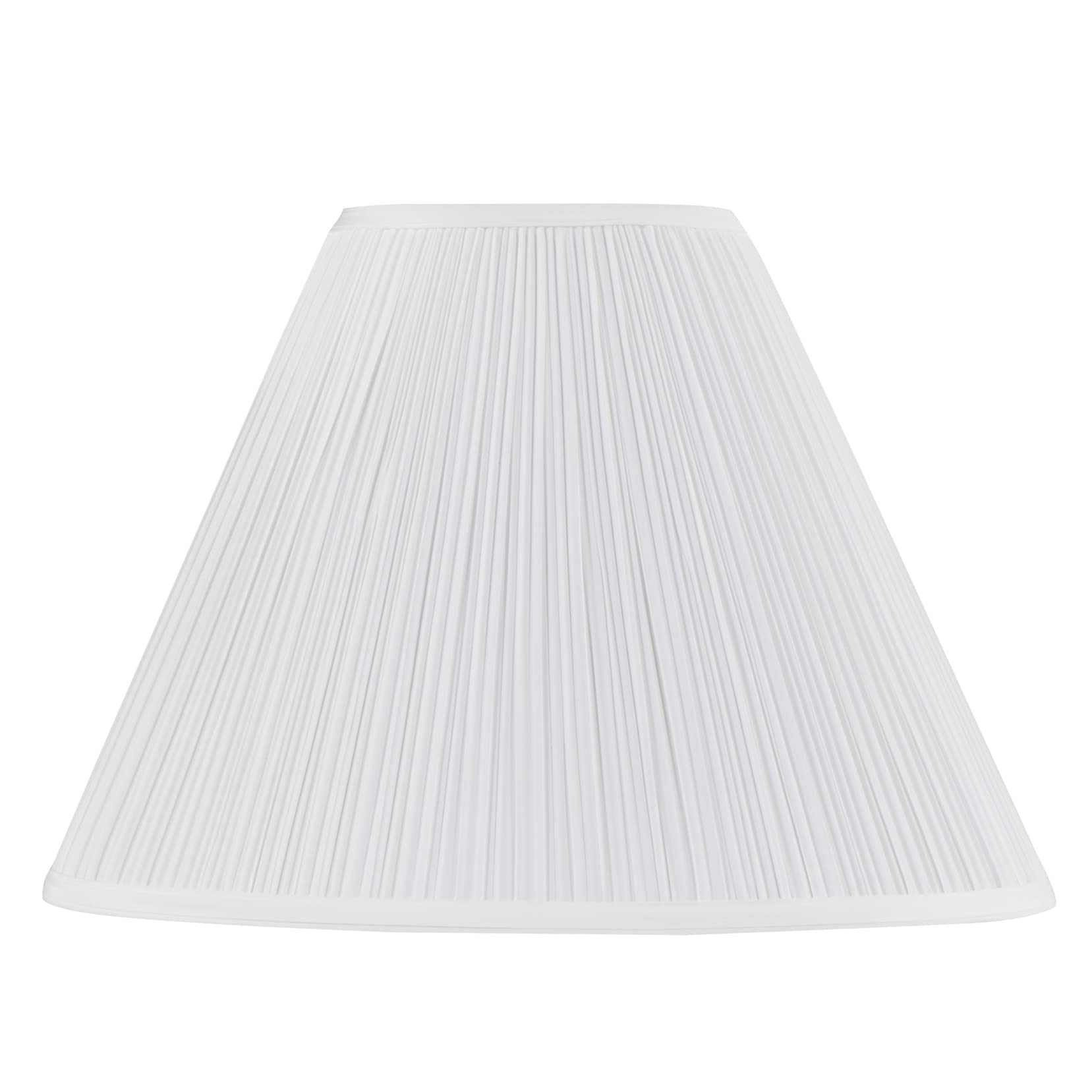 Aspen Creative 33137, Mushroom Pleated Traditional Spider Lamp Shade, White, 9" Top x 18" Bottom x 13" Slant