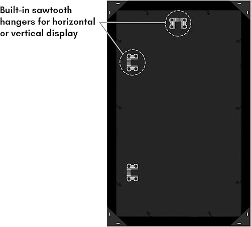 Vista 1097 de Americanflat - Marco para póster de 71 x 74 cm con plexiglás pulido, portarretratos negro de madera industrializada, Epic Collection, marco ancho