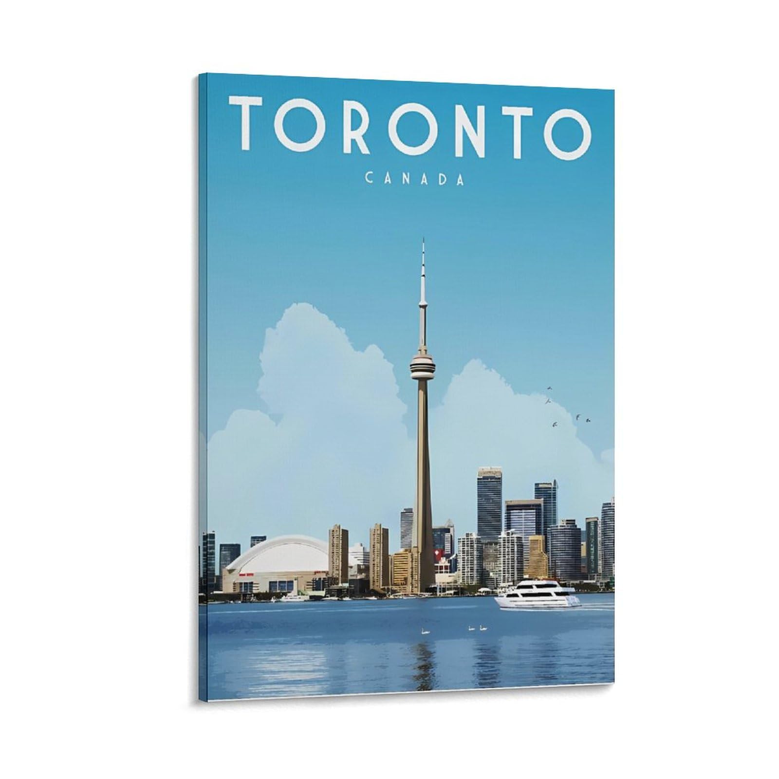 Orbana Frame-Style Toronto Canada Vintage Travel Posters 08X12inch(20X30cm) Canvas Print For Living Room, Bedroom, Dorm, Home, Office Wall Decoration