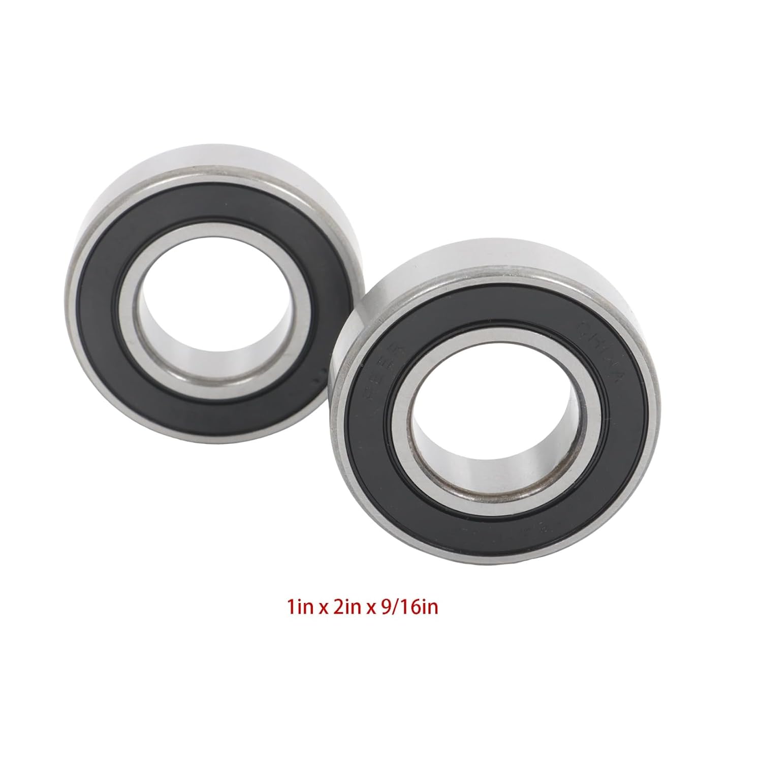 findmall 10 Pieces 1641-2RS Double Rubber Seal Ball Bearing, 1x2x9/16 Inch, Deep Groove Bearings, Pre-Lubricated, Chrome Steel