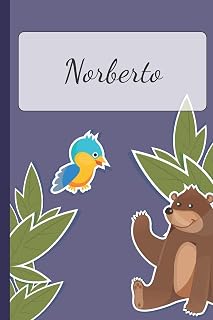 Norberto: Personalized Notebooks • Sketchbook for Kids with Name Tag • Drawing for Beginners with 110 Dot Grid Pages • 6x9 / A5 size Name Notebook • ... Personal Gift • Planner and Journal for kids
