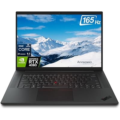 Lenovo ThinkPad P1 Workstation Laptop, 16 4K OLED Touchscreen, Intel Core i7-13800H (14 Core, Up to 5.2 GHz), NVIDIA RTX 4080, 32GB DDR5 RAM, 1TB SSD, Fingerprint, Backlit, 5MP IR Webcam, Win 11 Pro