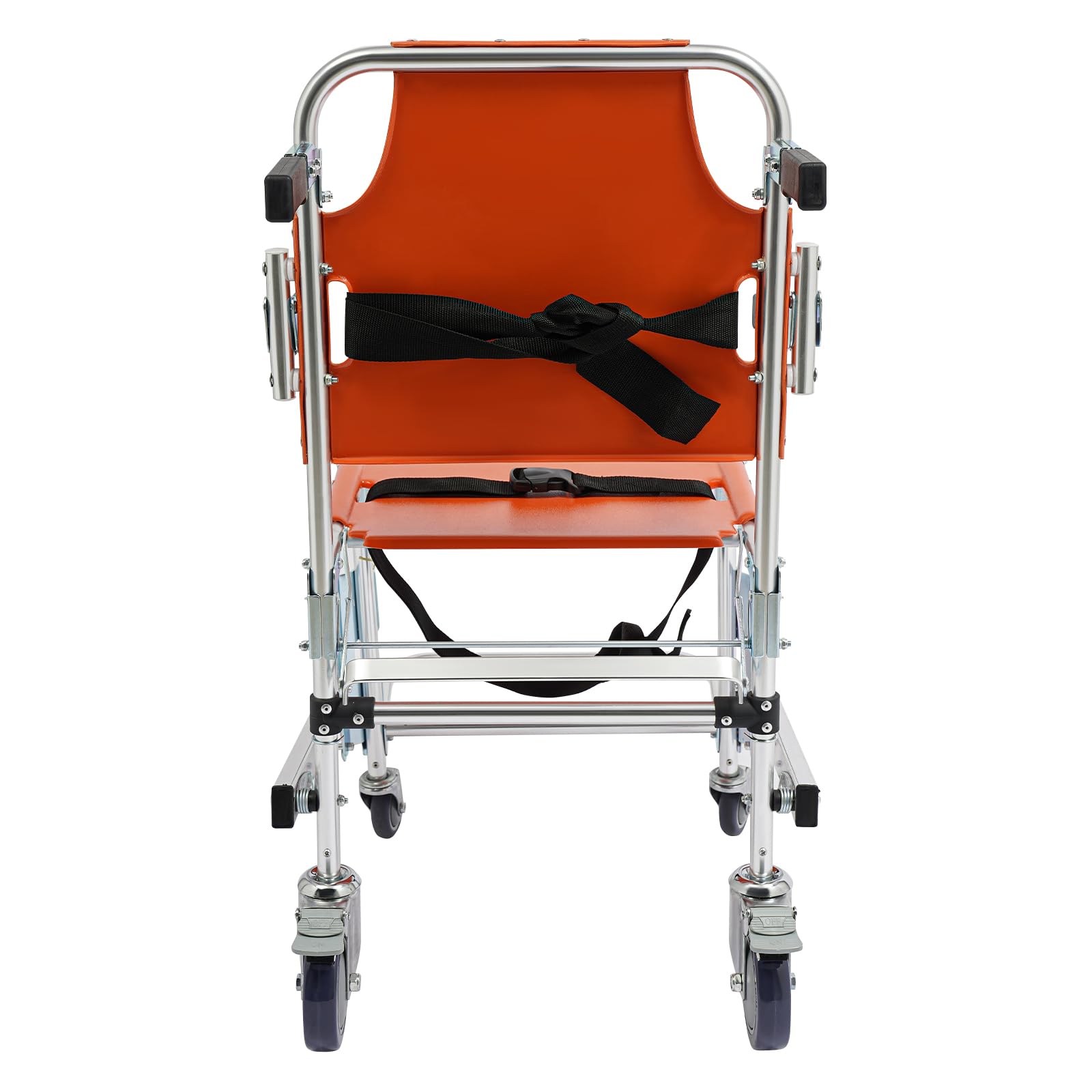 Silla de transporte plegable para escaleras, con cuatro ruedas y correas de asiento de liberación rápida, 159 kg, peso de carga, ligero, plegable, aleación de aluminio, para emergencias
