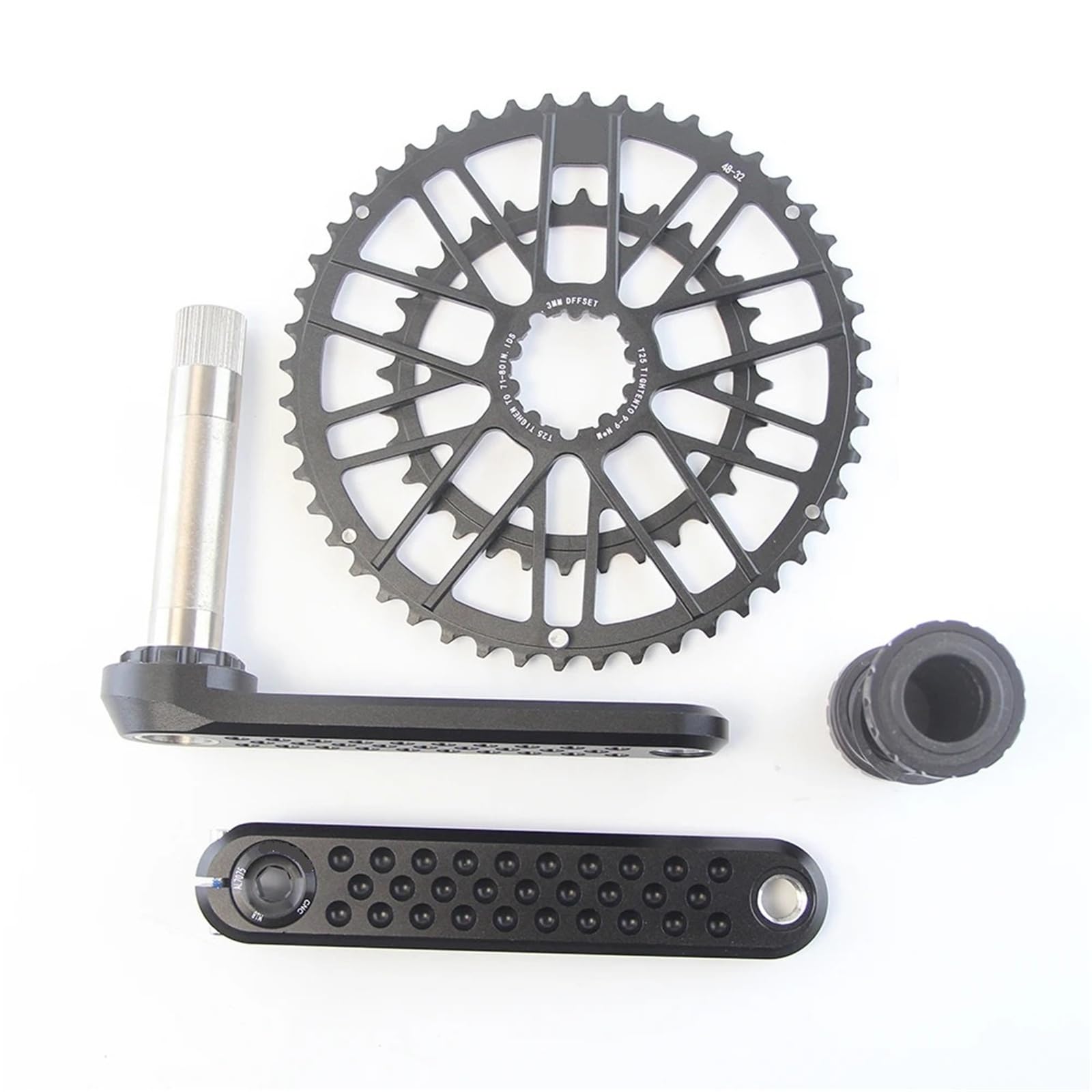 Compatible avec les pédaliers de vélo de route CRUZbike 9-12 vitesses, plateaux 46-30/48-32 dents, manivelles 155/160/165/170 mm avec boîtier de pédalier/780 (pédalier BB 48-32 dents, 170 mm)