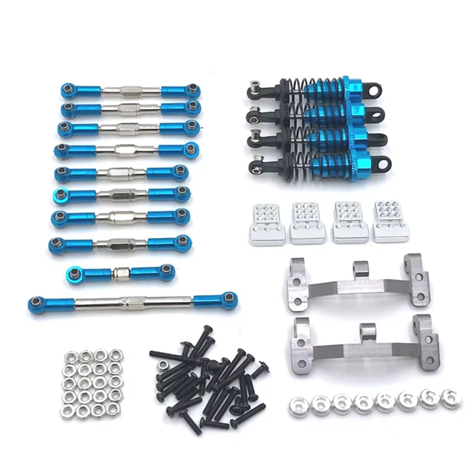 Per Wpl C14 C24 Per Jjrc Fy Per Henglong 1/16 Auto Controllo Remoto Metallo Aggiornamento Tirante Sedile Ammortizzatore Guarnizione Kit Parti Ricambi Modellini RC