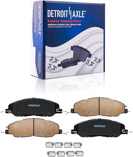 Miniatura 411 de Detroit Axle - Pastillas de Freno Delantero para Ford Fusion Lincoln MKZ Zephyr Mercury Milan Mazda 6, Pastillas de Freno Cerámica Reemplazo