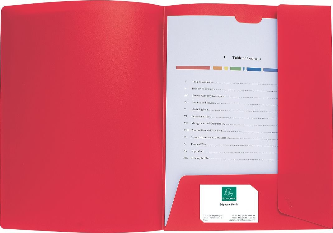 Exacompta 30 x Präsentationsmappe Krea Cover A4 rot