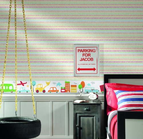 Cenefa de ciudad con acabado Peek-A-Boo York Wallcoverings YS9205BD resistente 3