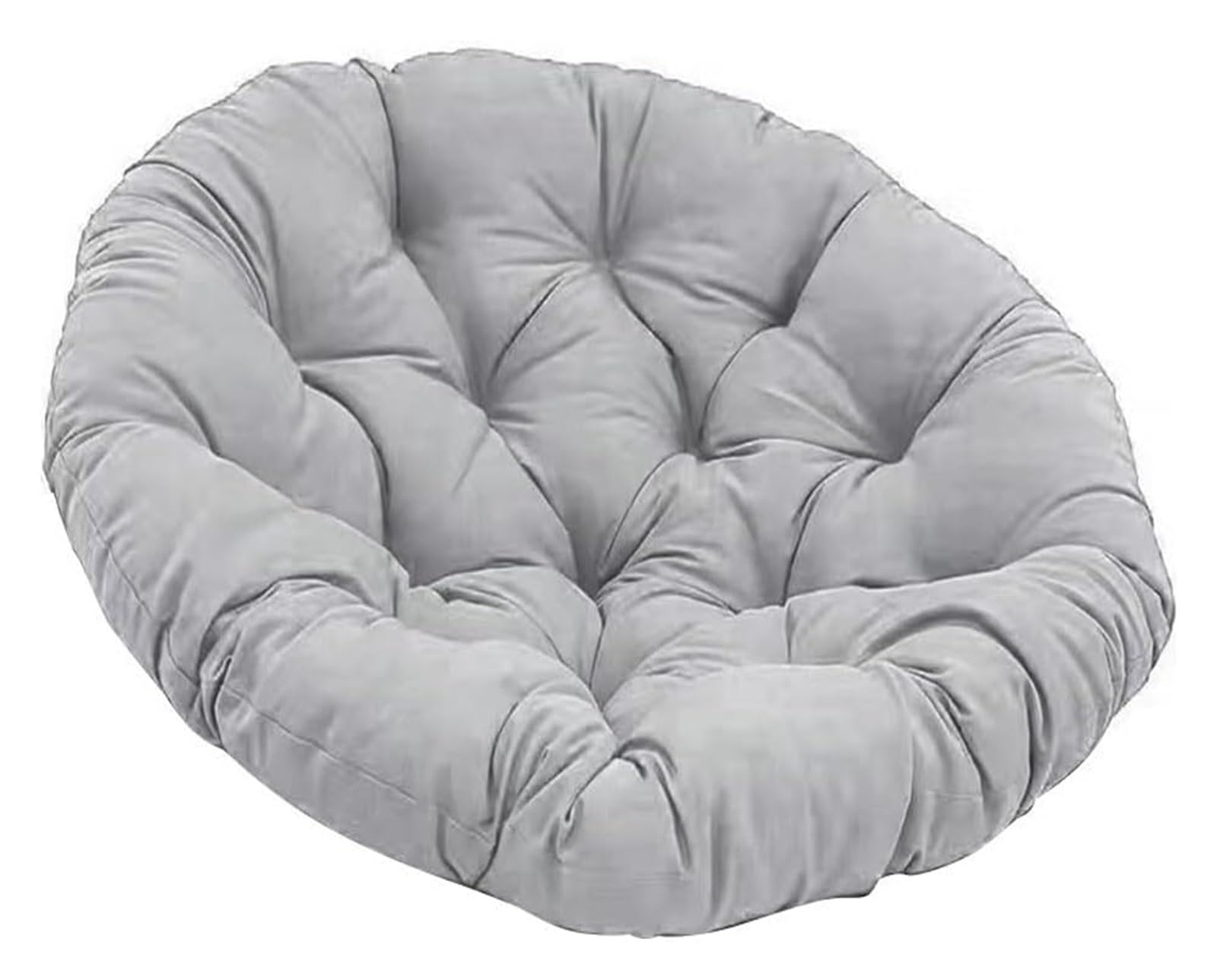 Poltrona con Cuscino, Poltrona Girevole da Esterno, Poltrona in Rattan Girevole A 360° for Giardino, Balcone, Soggiorno Cuscino per Sedia(Gray,80x80cm)