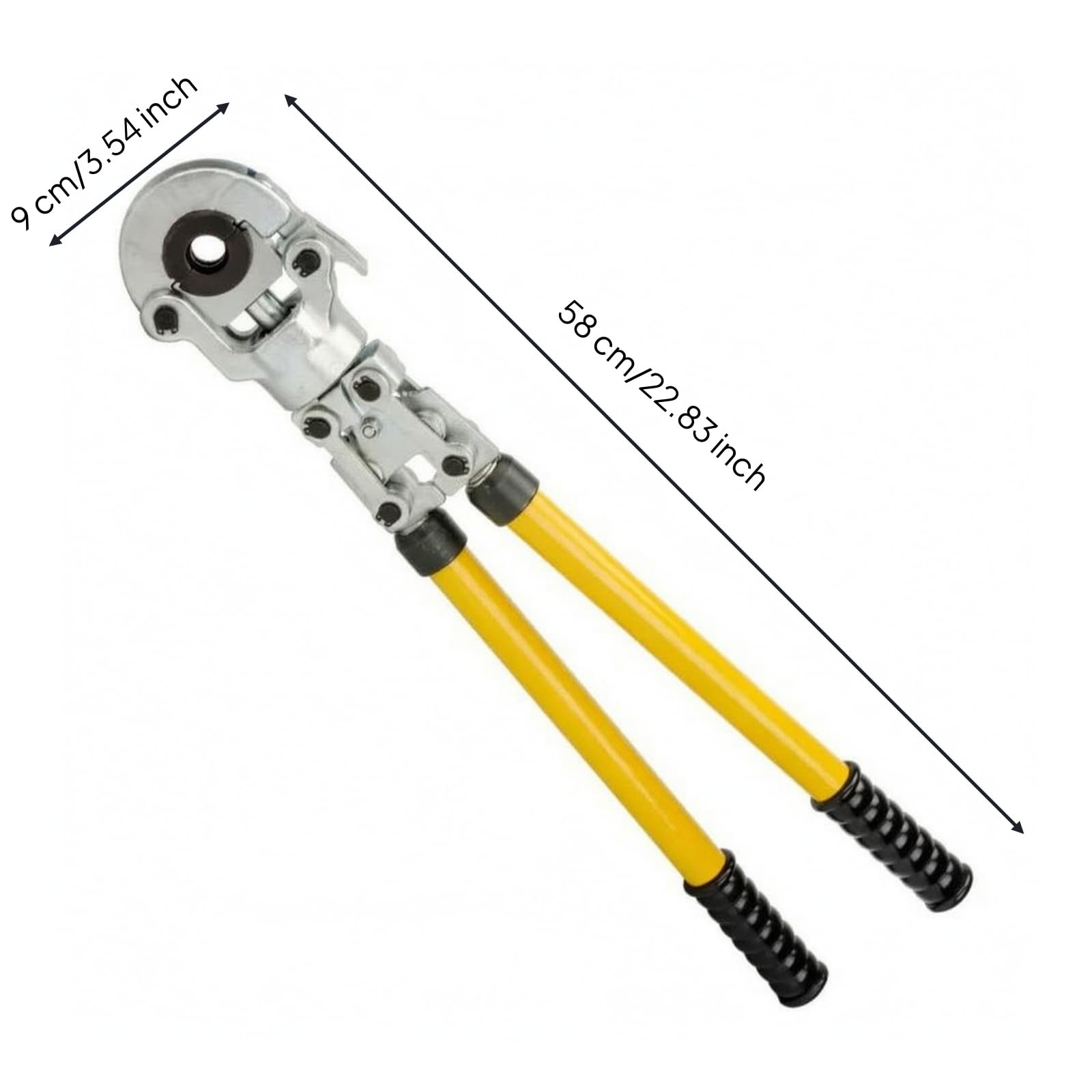 Pinza Crimpatrice a Cricchetto Ergonomica Pressatrice con Testa Girevole Professionale Pressatrice Manuale per Installatori, Manutenzione Domestica