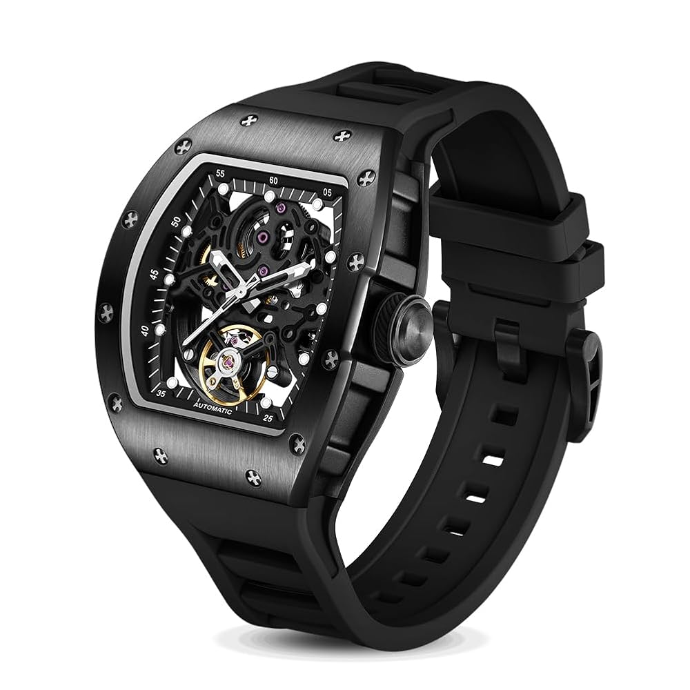 Amazon.com: RICHURUS Luxury Automatic Skeleton Watch, 42mm