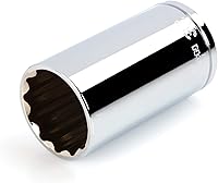 Vista 120 de TEKTON Juego de llaves de vaso de 6 puntos de 1/4 pulgadas de profundidad con riel, 11 piezas (5/32 - 9/16 pulgadas) SHD90105