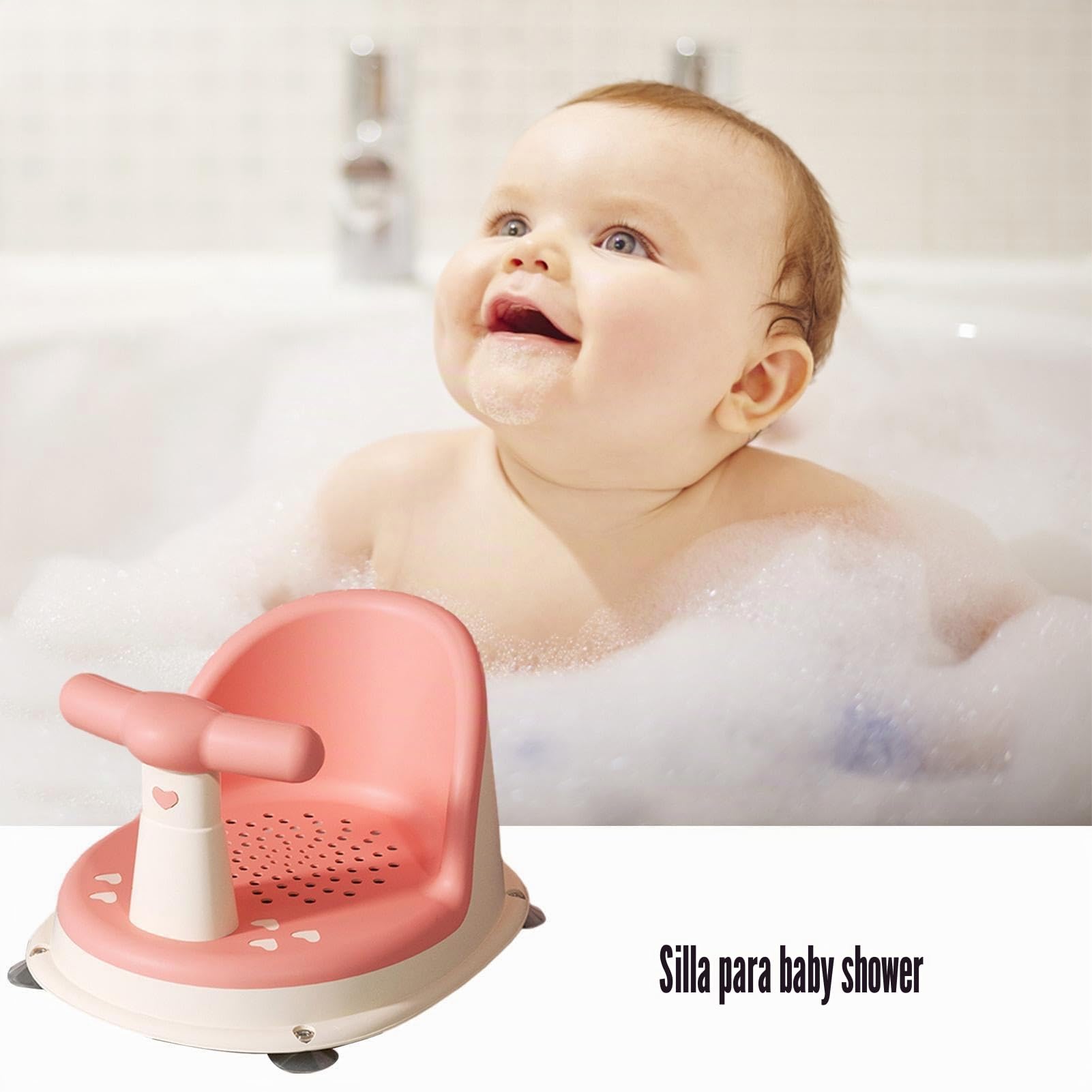 1/3Piezas Asiento De Baño Para Bebé - Silla Antideslizante Para Baby Shower | Asiento De Baño Para Bebé Sentado | Con Potentes Ventosas Para Estabilidad | Asiento De Bañera Para Niños De 6 18 Meses