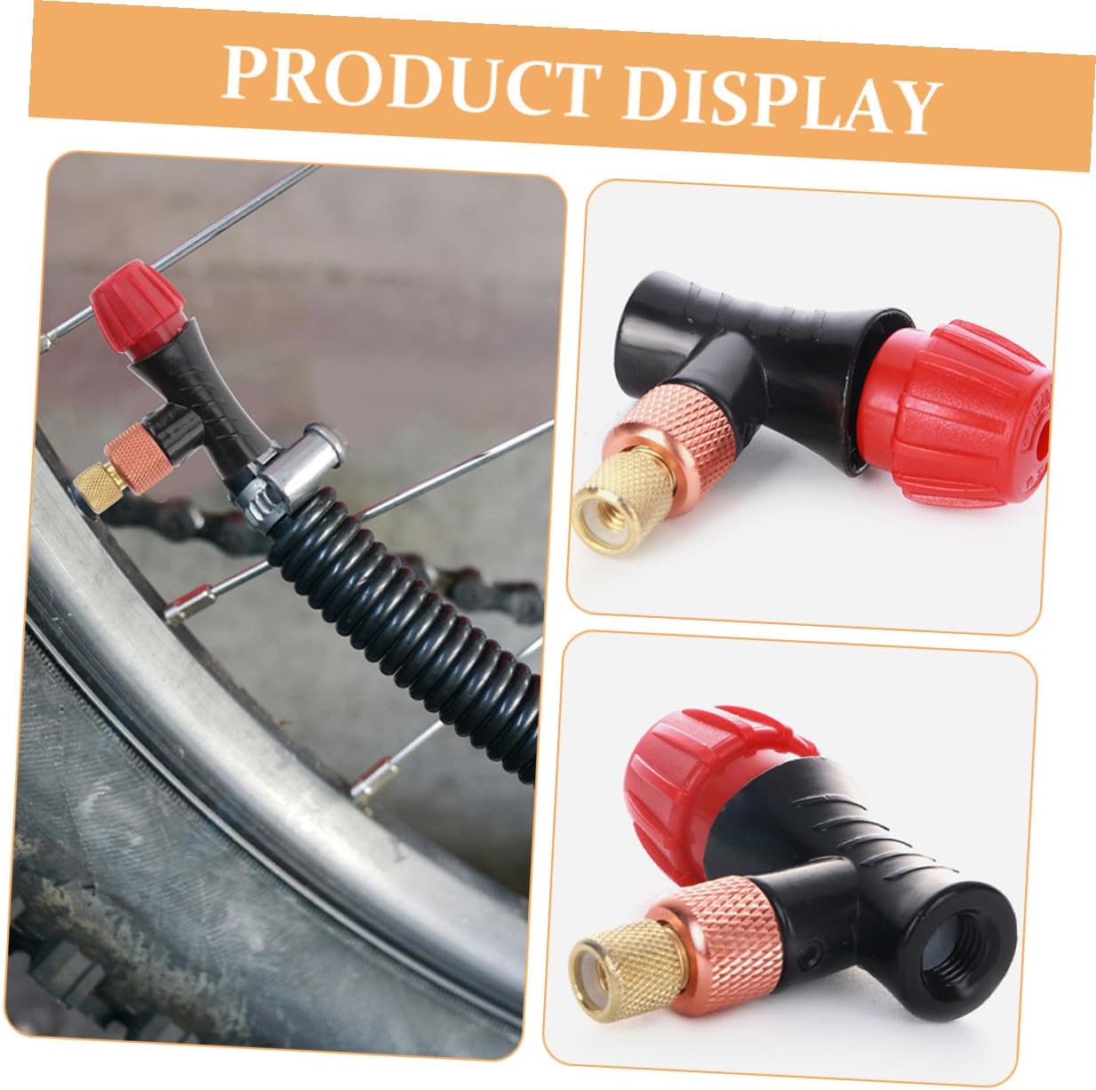 Kichvoe Co2 Inflator with Dual Valve and Thermal Foam Sleeve, Lightweight Bike Tire Inflator for Road and Mountain Bikes, Portable Cycling Air Pump Accessory Set