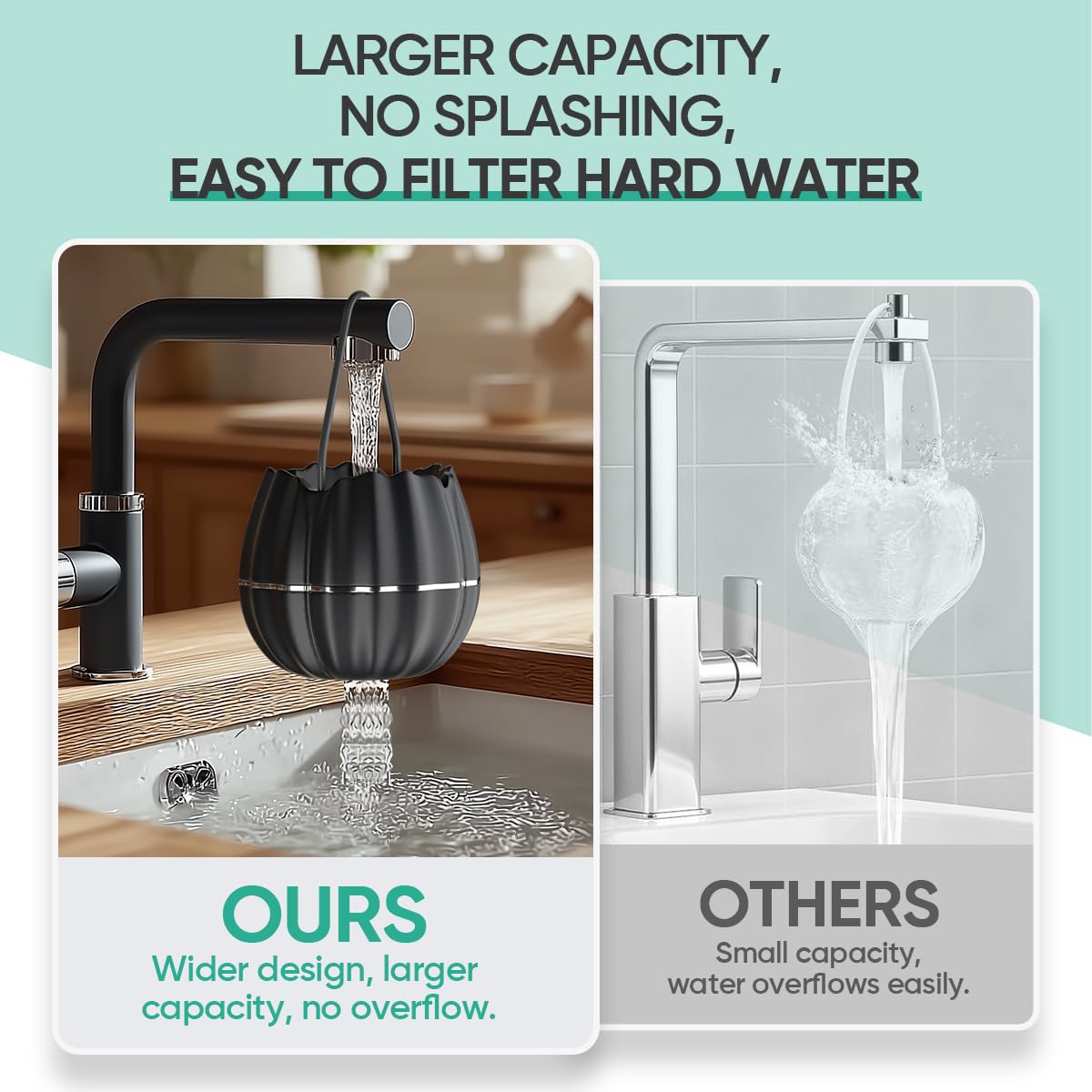 Bath Filter for Tub - Cobbe Water Filter for Bathtub, Removes Hundreds of Contaminants for Smoother Skin & Hair, 3500 Gallons of Filtration, BPA Free(Upgrade Version), Matte Black