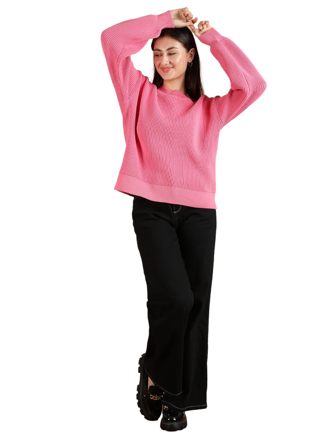 kotty Women's Pullover Round Neck Full Sleeves Sweater-Sleek Winter Warmth with Timeless Style-picture-25