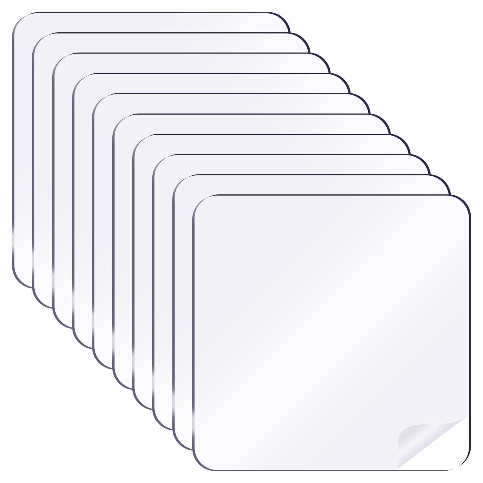 uxcell Clear Double Sided Adhesive Pads, 2.36'' x 2.36'' Square Pre-Cut Mounting Tape Waterproof Removable Strong Sticky Gel Tape for Walls Hanging,