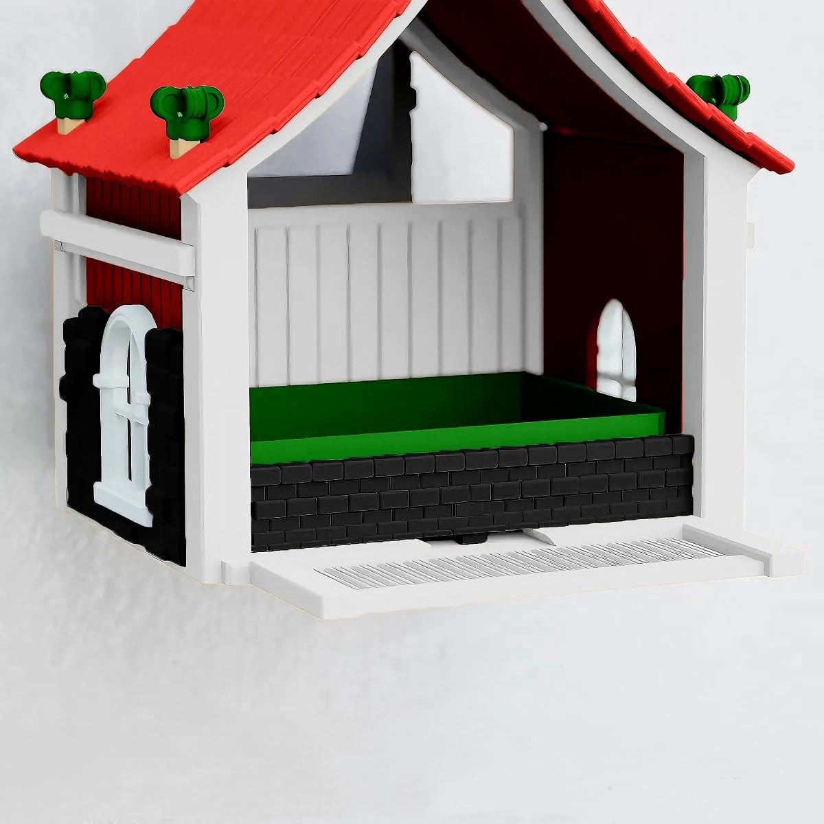 Vogelhäuschen für den Garten – Deko-Set im Chalet-Stil für den Garten, Outdoor-Zubehör, Vogelfutterstation im Hütten-Stil, Geschenk für Vogelliebhaber, Vogelhäuschen