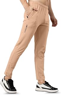 DRIZONE 4 Way Stretch Track Pants for Men | Lycra Polyester Gym Lower Regular Fit with Zipper Pocket | Workout & Sports Wear Price In India