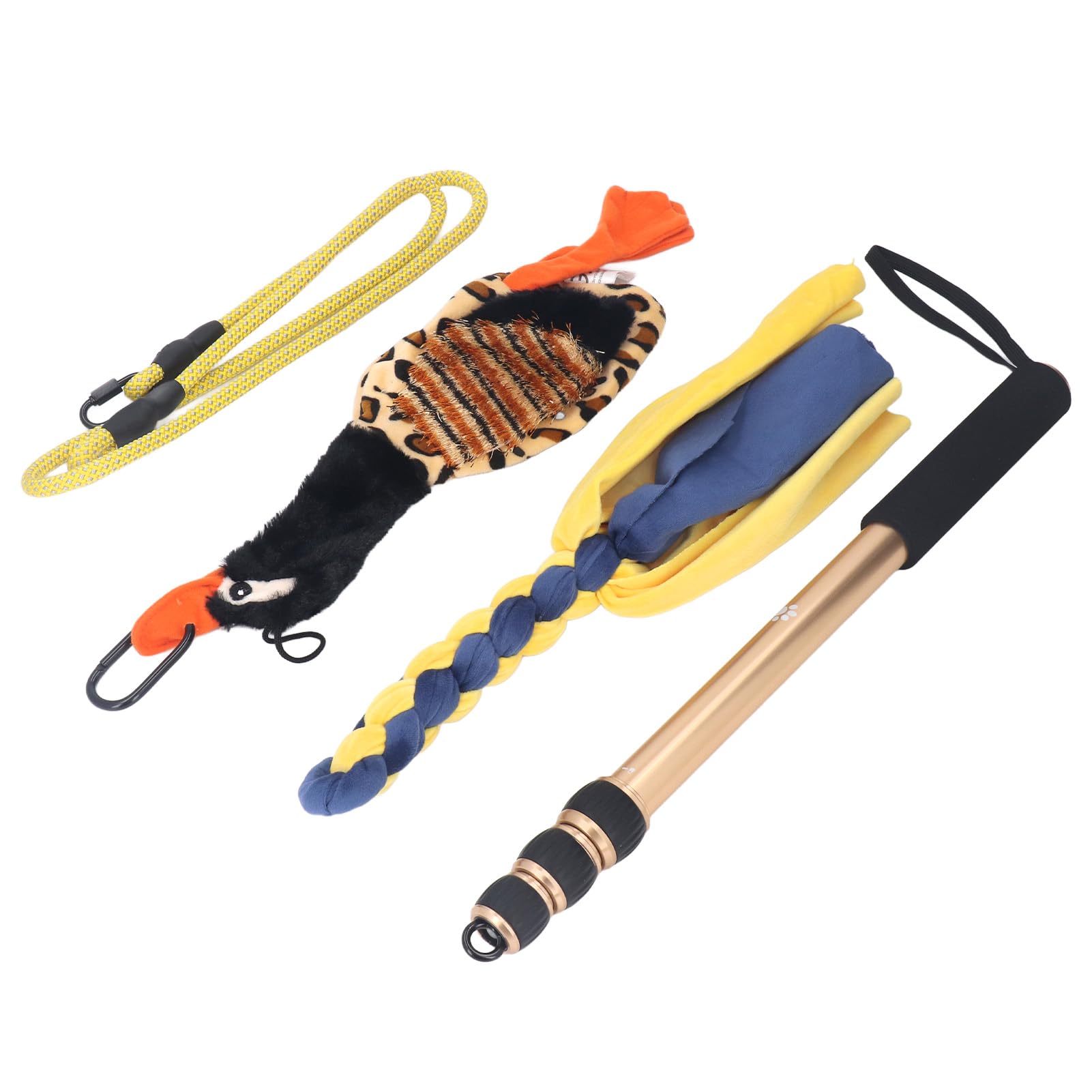 Palo telescópico para Perros, Palo de coqueteo de 52 Pulgadas, Varita Extensible interactiva para Perros, Ejercicio, Entrenamiento, Fuerza Muscular, Juego en Interiores y
