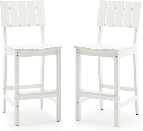 Homenjoy Juego de 2 taburetes de bar para patio, sillas Adirondack altas de polietileno de alta densidad resistentes a la intemperie, sillas disponible en Yaxa Peru