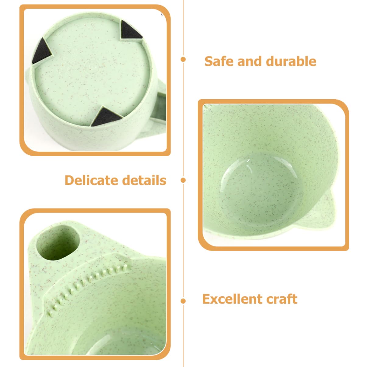 PLAFOPE Ergonomic Handle Green Hair Dye Mixing Bowl Sturdy Tint Bowl for Hair Salon