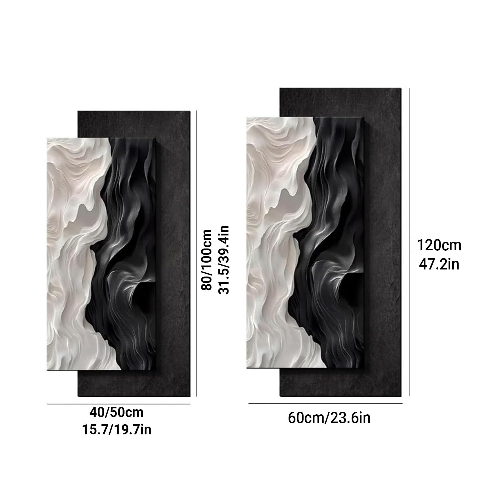 Quadro Decorativo da Parete 3D Effetto arenaria con Luce LED,Scultura Artistica Astratta da Parete con Alimentazione a Spina,Decorazione per corridoio, Ingresso | C,40*80cm/15.7*31.5in
