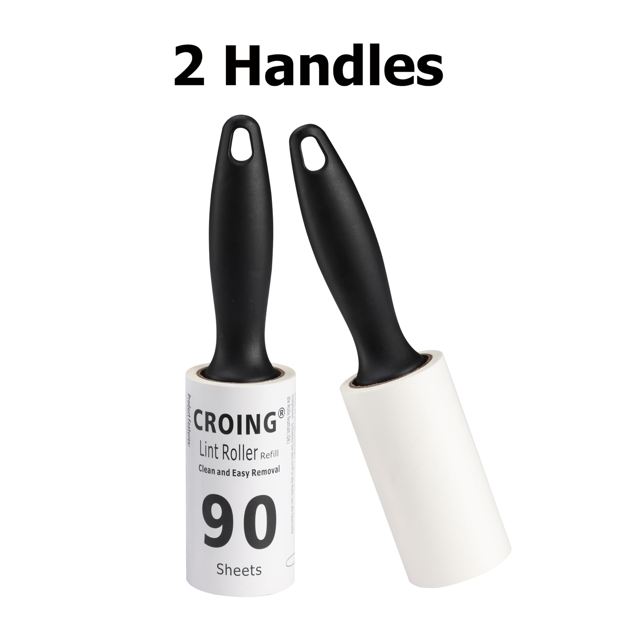 CROING Pet Lint Rollers, 810 Sheets of Lint Roller Refills & 2 Handles, 90 Sheets per Sticky Clothes Roller - Image 3