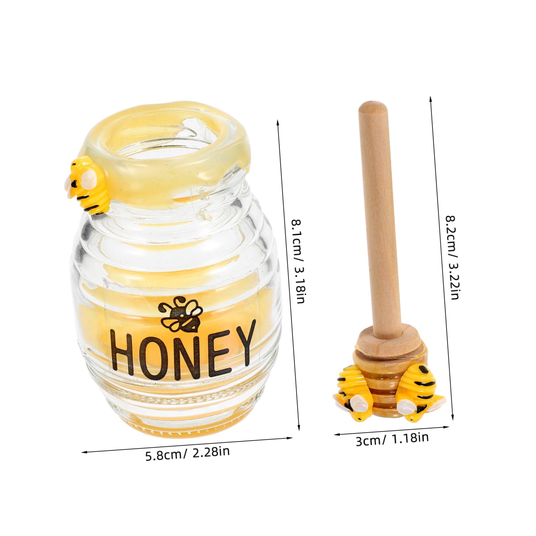 PRETYZOOM Honeycomb Bee Theme Party Supplies Bee Jar Decor for Summer Farmhouse Style