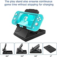 Vista 4 de Kit de accesorios para Nintendo Switch Lite Paquete de accesorios YOOWA con funda de transporte funda protectora paquete de 2 protectores