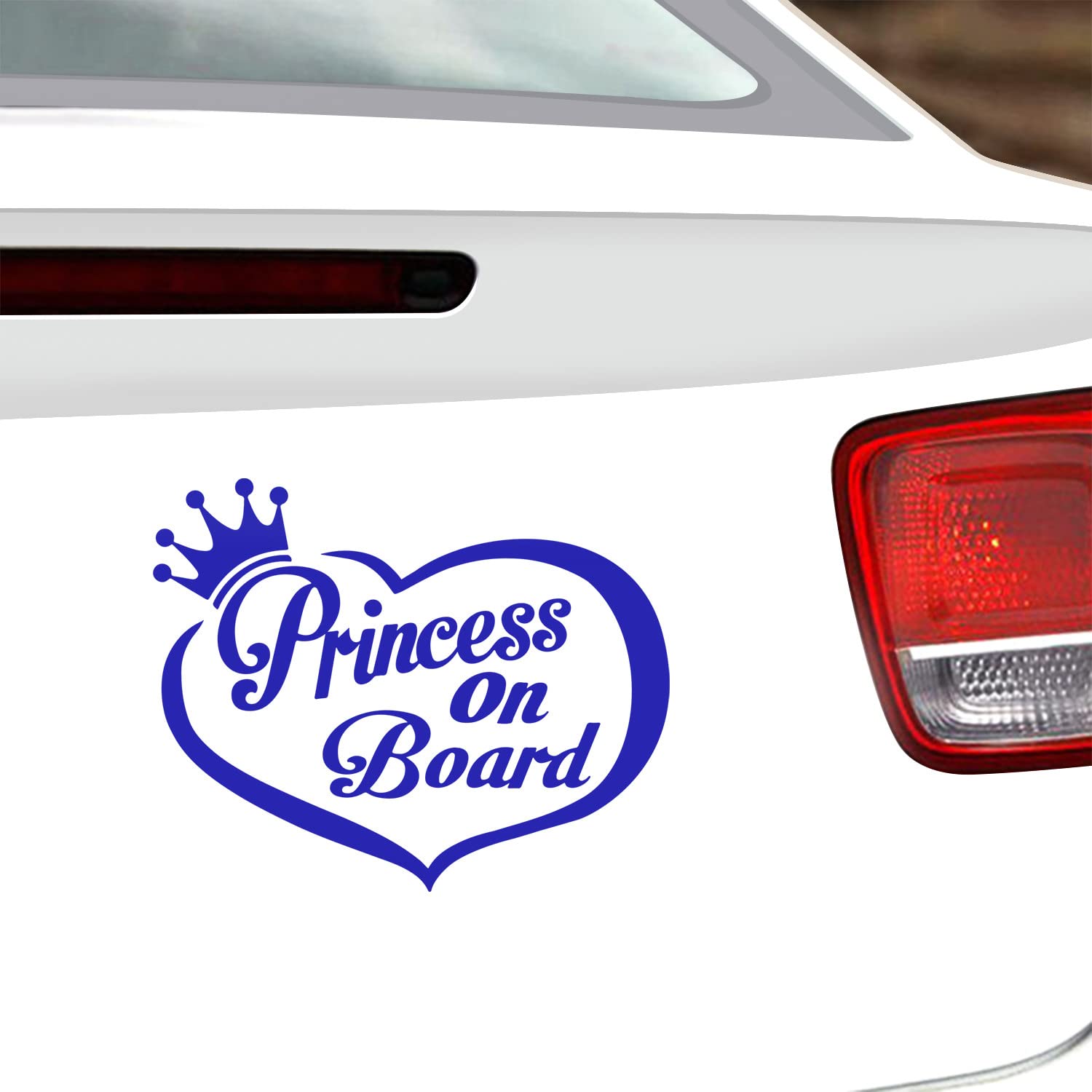 Vesvory 2pcs Princess On Board Sticker for Cars Baby On Board Warning Princess On Board Car Sign Baby On Board Sticker Kid Safety Sign for Car Window Bumper Stickers (Reflective Blue)