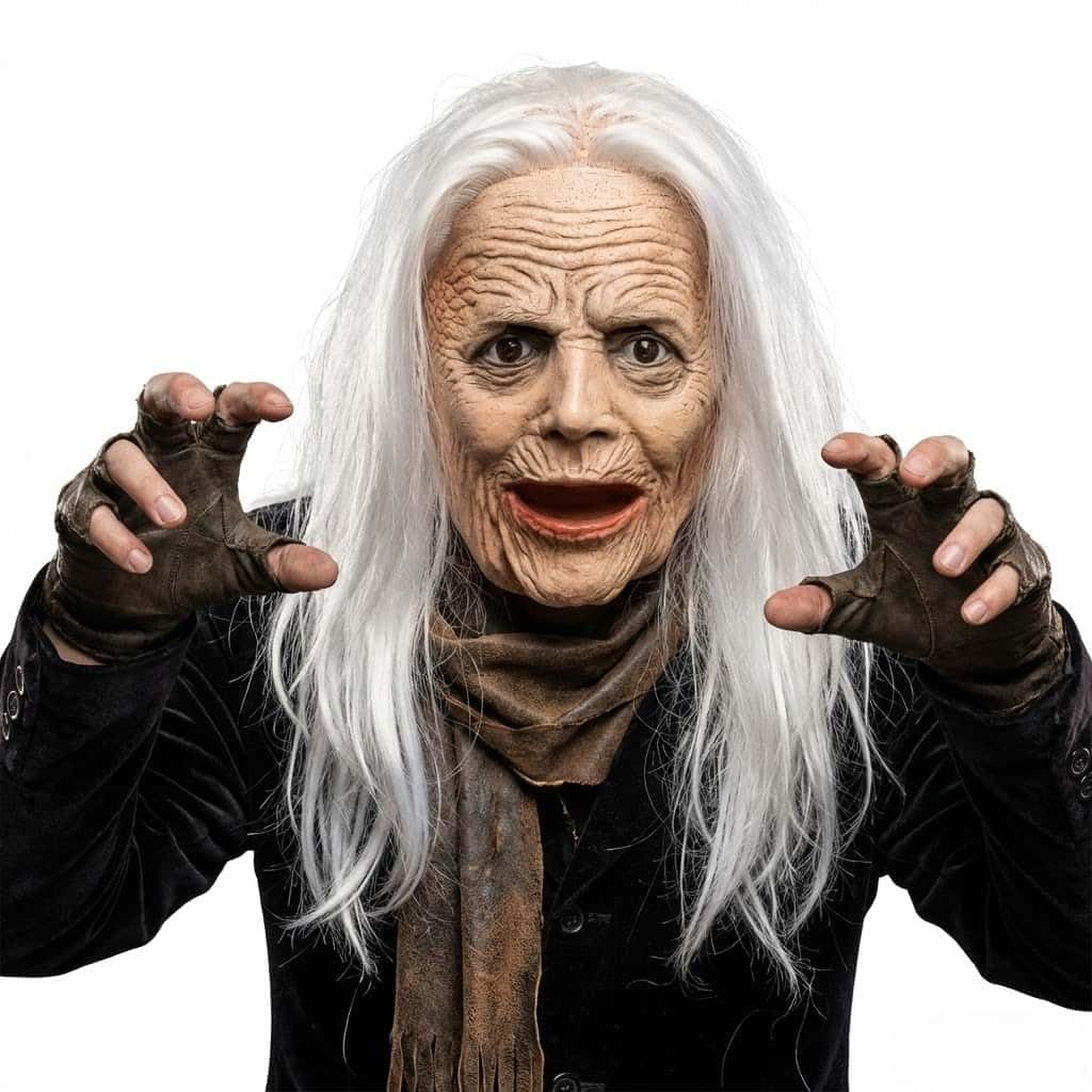 Halloween Old Woman Costume Mask