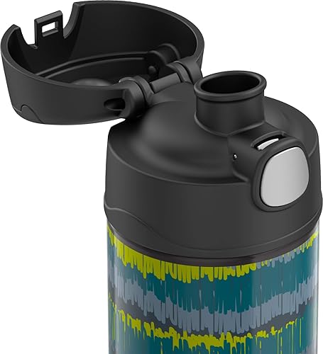 Miniatura 3 de Thermos Botella de hidratación aislada al vacío de acero inoxidable de 16 onzas, rayas Ikat