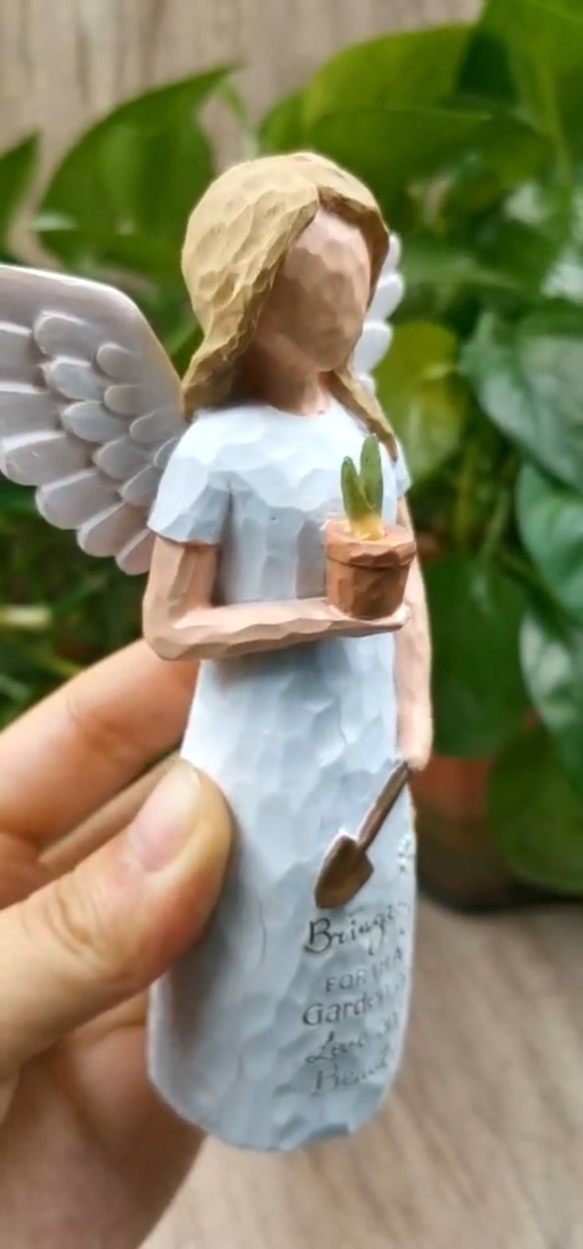 Figura decorativa Ángel para jardinería 5 pulg miniatura 7