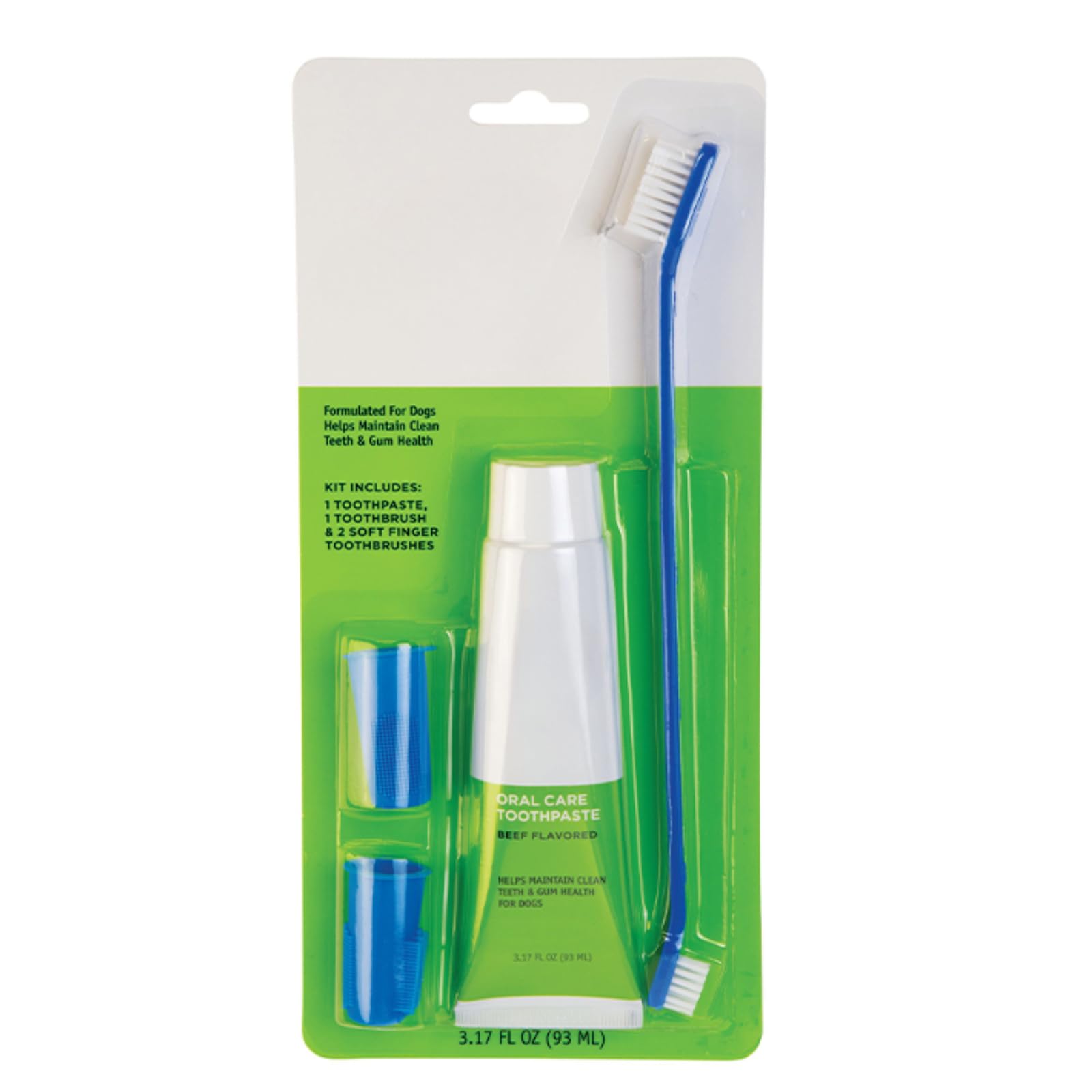 Emily Pets Oral Care Toothpaste Kit for Cats and Dogs 4 Piece Set with Finger Brush of Formulated for Dog Helps Maintain Clean Teeth & Gum Health