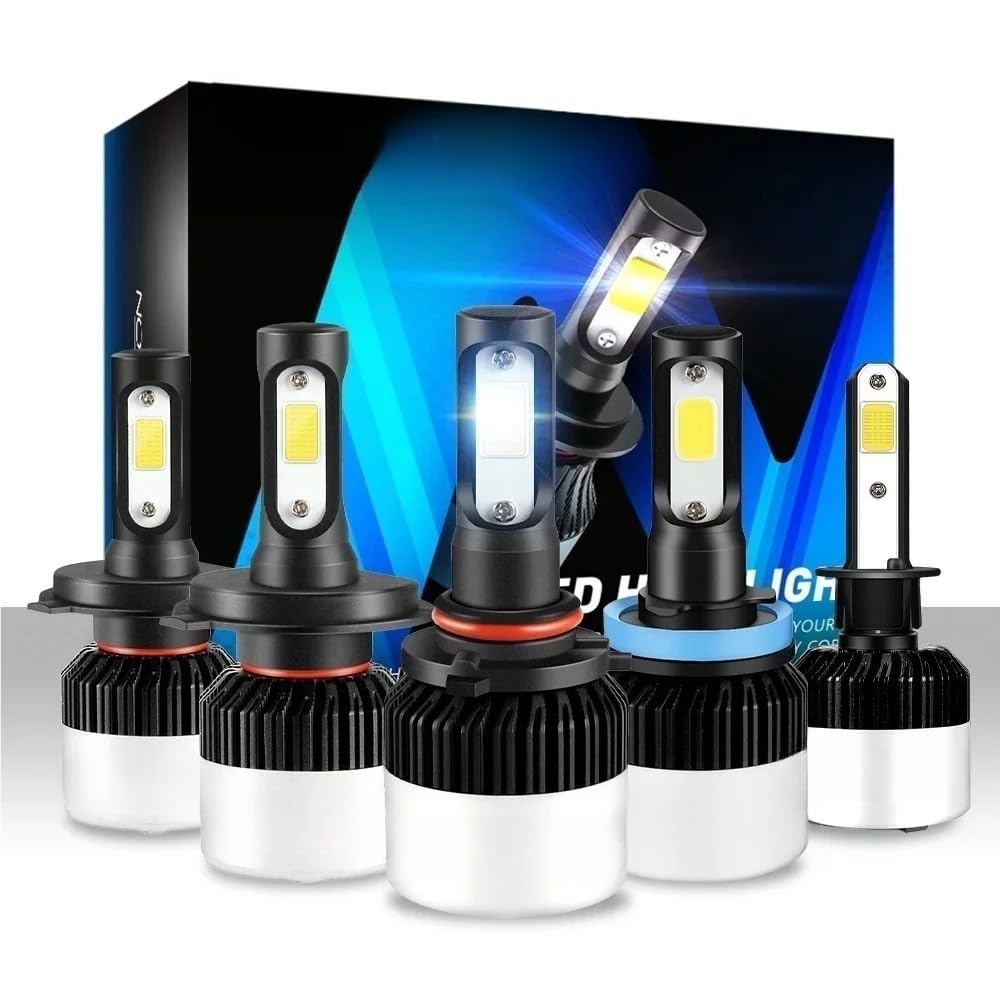 Super jasne reflektory samochodowe H7 LED H4 LED H8/H9/H11 HB3/9005 HB4/9006 żarówka samochodowa 72W 9000LM reflektor samochodowy 6500K(H7)