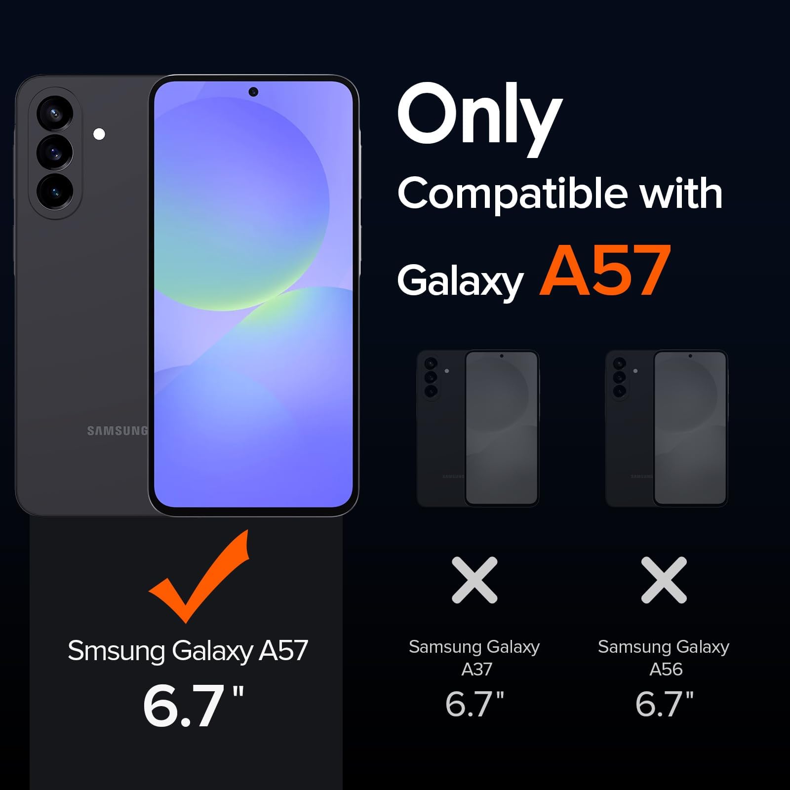 Dl3 Mobilak For Samsung Galaxy A57 5G, Crystal Clear Case [Not Yellowing] [Military Grade Drop Protection] Shockproof Protective Case Transparent Protective Slim Cover, Black