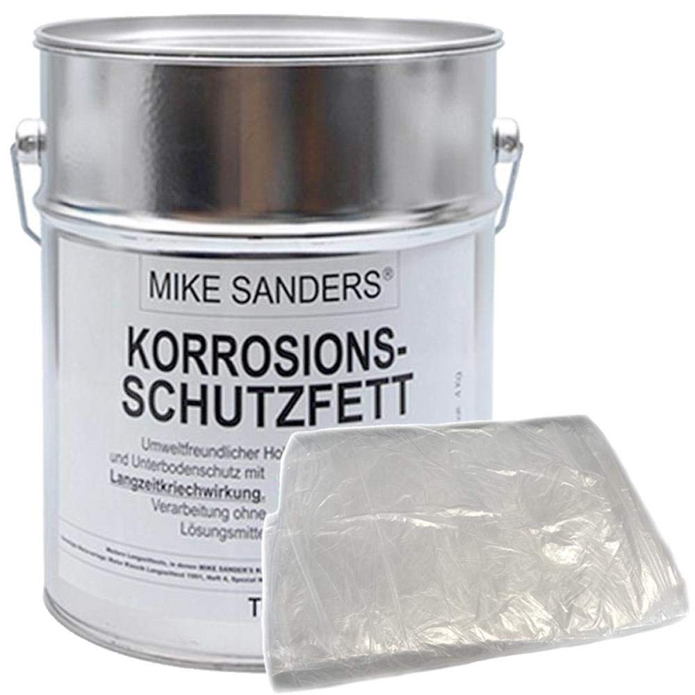 Mike Sanders Korrosionsschutzfett – Korrosionsschutzfett 24 kg mit Abdeckplane 4x5 m